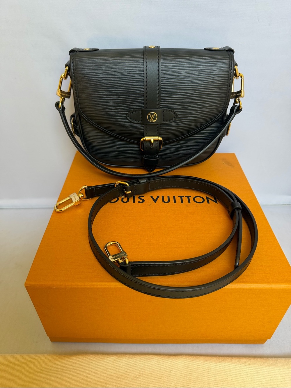 Louis Vuitton Black Epi Leather Saumur BB Shoulder Bag